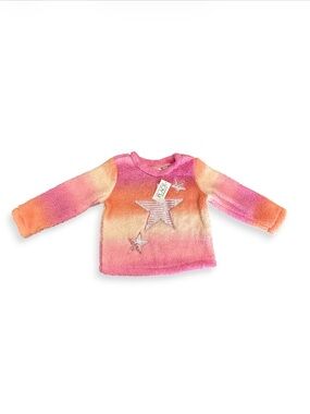 NWT The Children's Place Star Pullover Sweater 18-24 Months Pink Orange